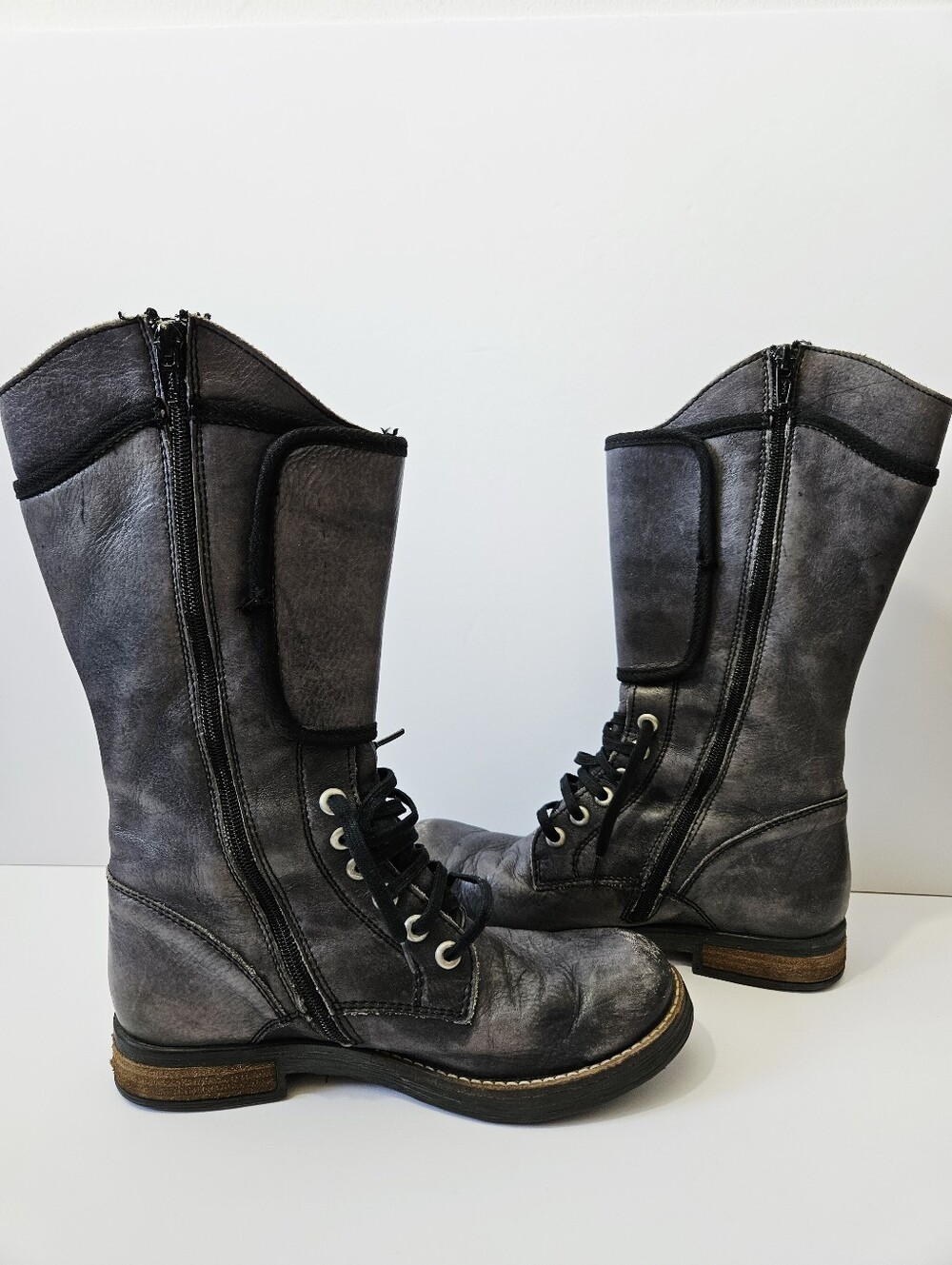 Dkode Leather Knee High Steampunk Boots Size 37 US 6.5-7 Button Side EUC - Picture 6 of 8